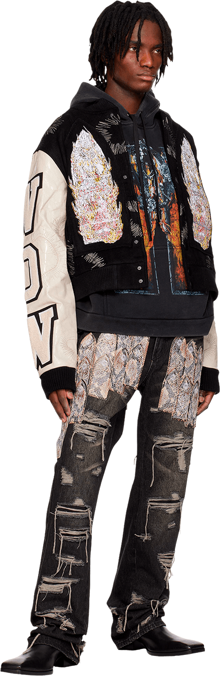 Who Decides War — Patchwork Varsity Jacket